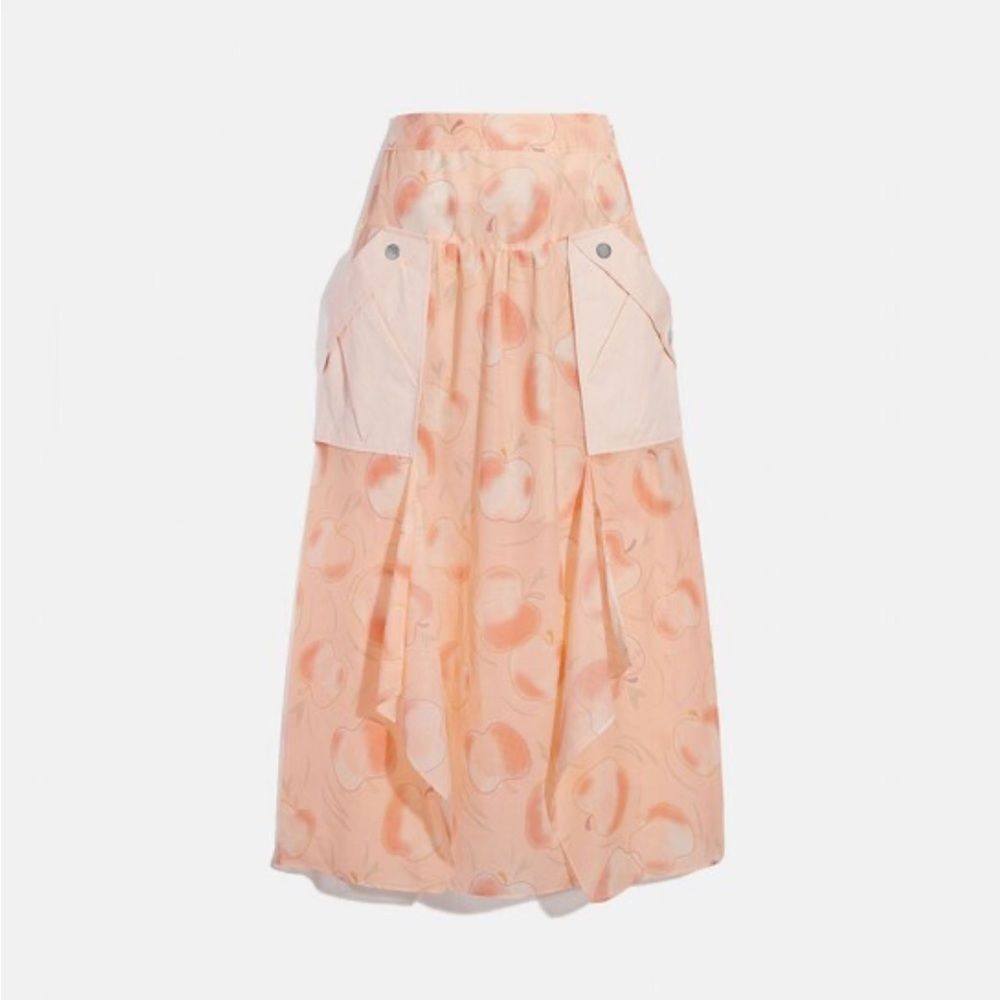 NEW Coach Long Draped Skirt with Pockets size 0